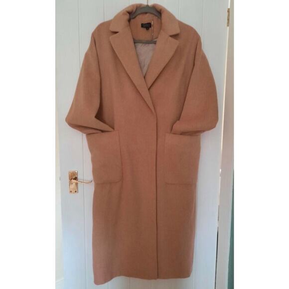 Topshop Jackets & Blazers - TOPSHOP Lily Soft Pink Dusty Rose‎ Tailored Chic Trench Duster Coat Size 6